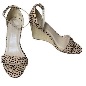 Coconuts by Matisse Leopard Print Wedge Heel Sandals Size 8.5